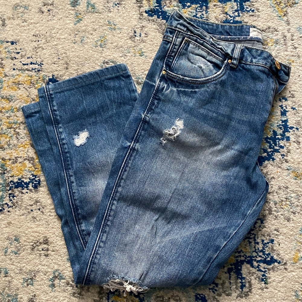 ZARA Distressed Cropped Jeans